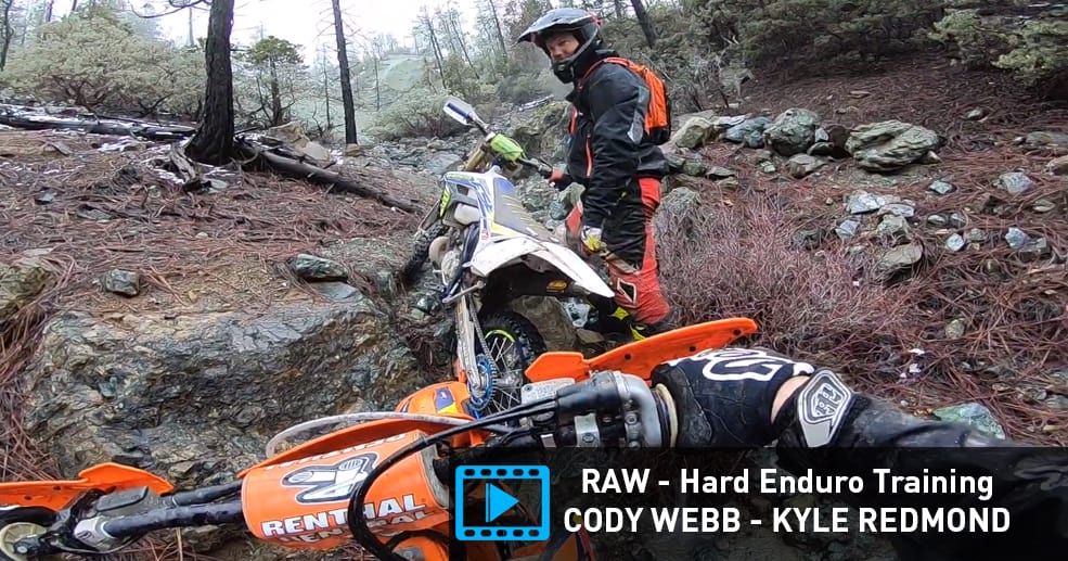 RAW cody webb kyle redmond hard enduro training up creek helmet cam