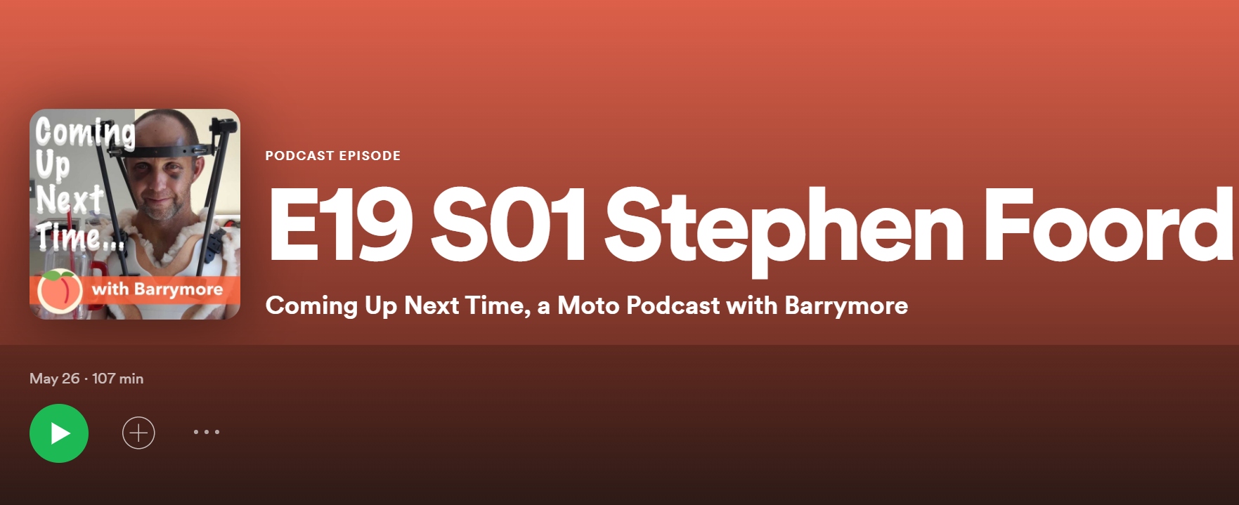 coming up next time podcast stephen foord 2021