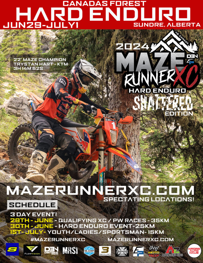 2024 Maze Runner XC Hard Enduro Alberta Canada DBN   8x11 Poster 1 Aug2024 791x1024 